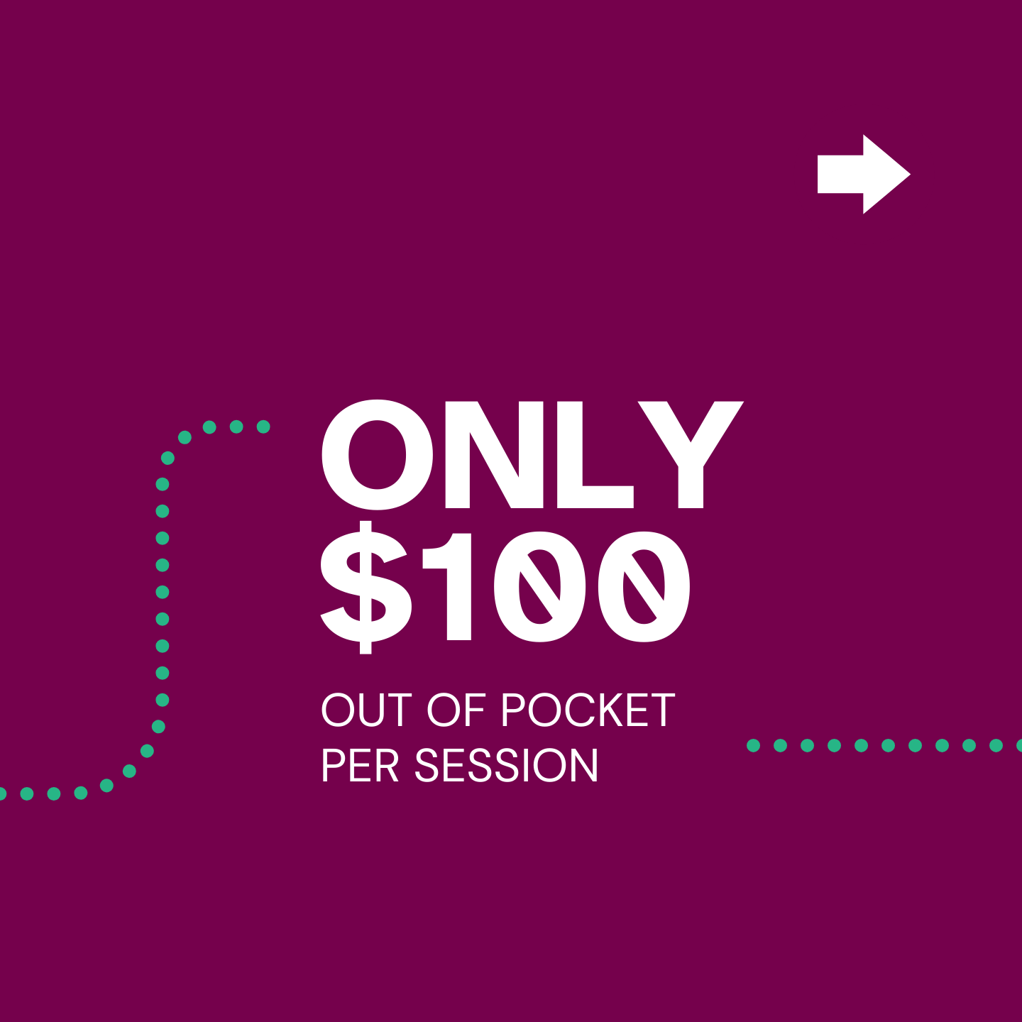 Only $100 per session